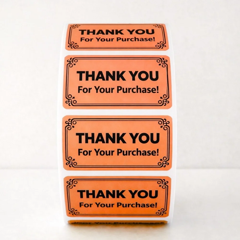 Thank You For Your Purchase Labels 100 Pack – Small Business Packaging Stickers
